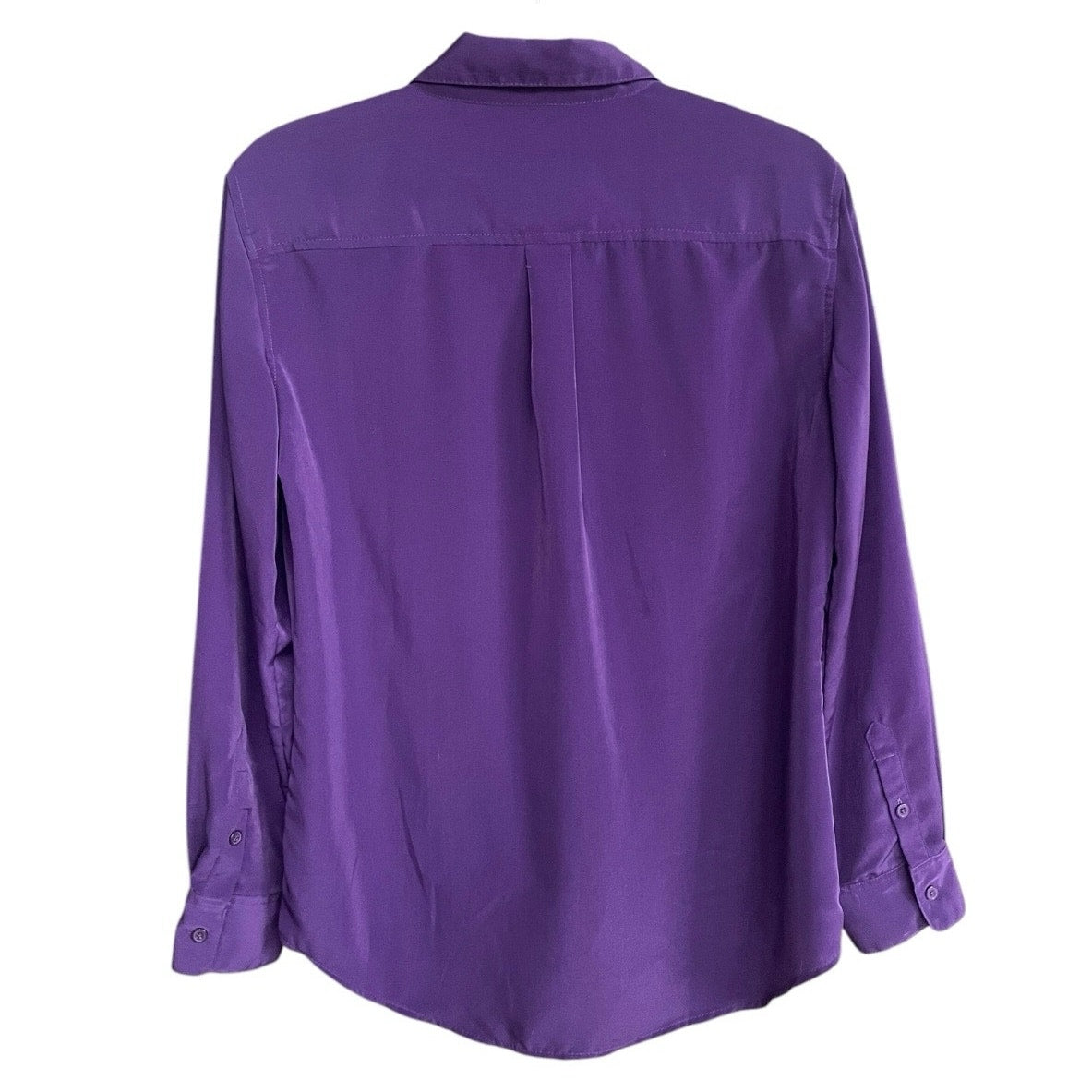 Central Park West New York Purple Long Sleeve Button Down Blouse