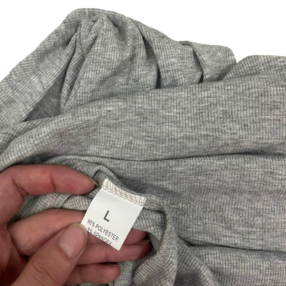 Soft & Stretchy Grey Ribbed Bodycon Mini Dress