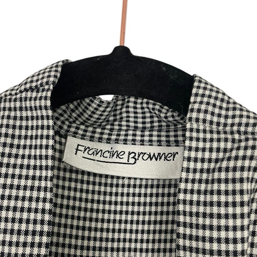 Francine Browner Vintage Black and White Gingham Blazer
