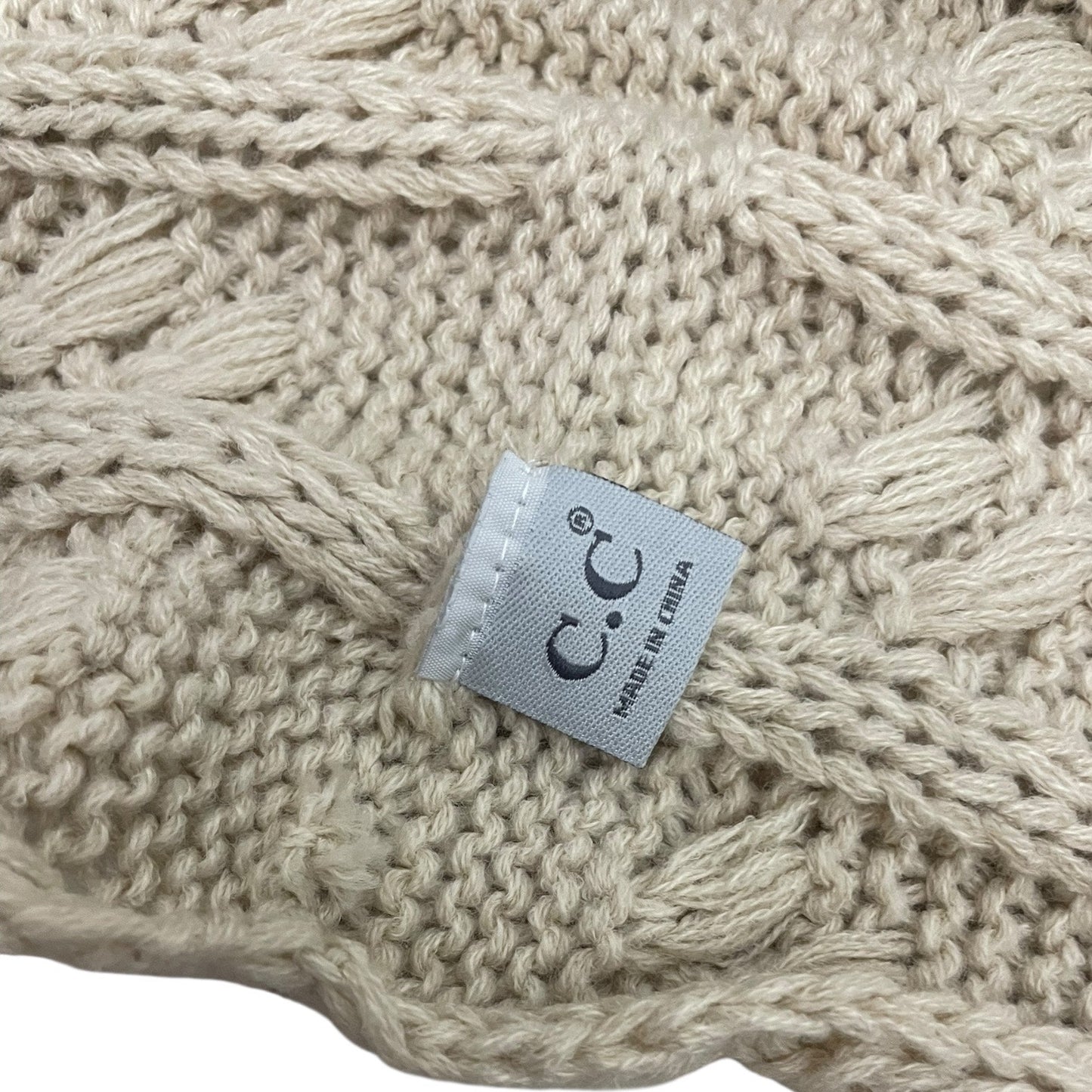 C.C Beige Knit Infinity Scarf