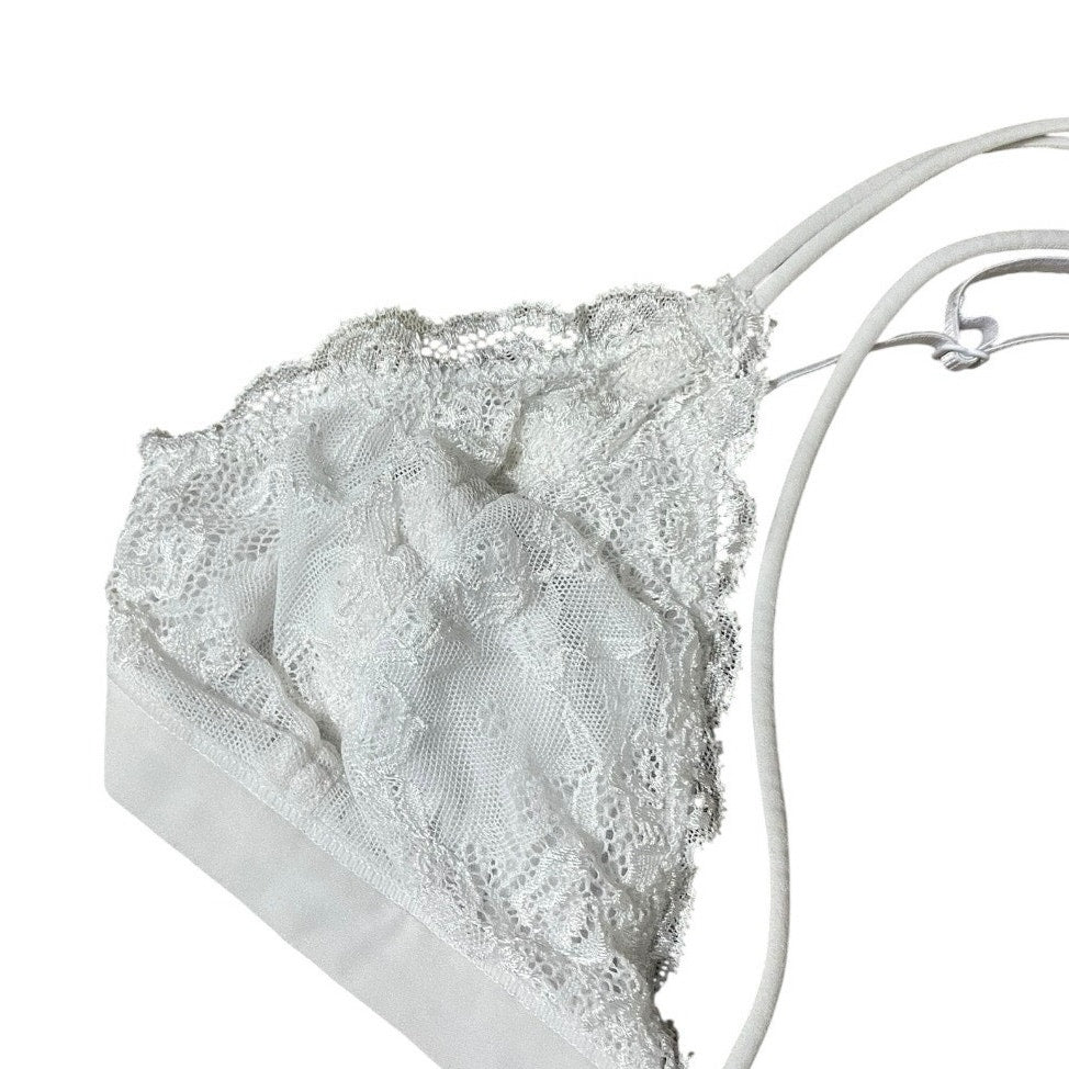 Anemone White Lace Strappy Bralette