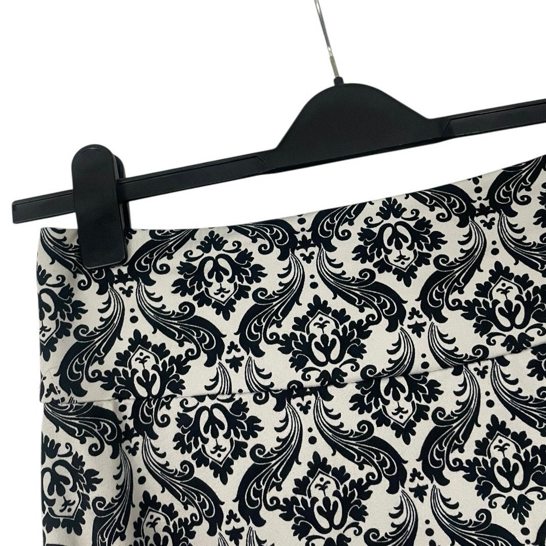 Tranquility by Colorado Clothing Black & White Damask Print Boho Skirt