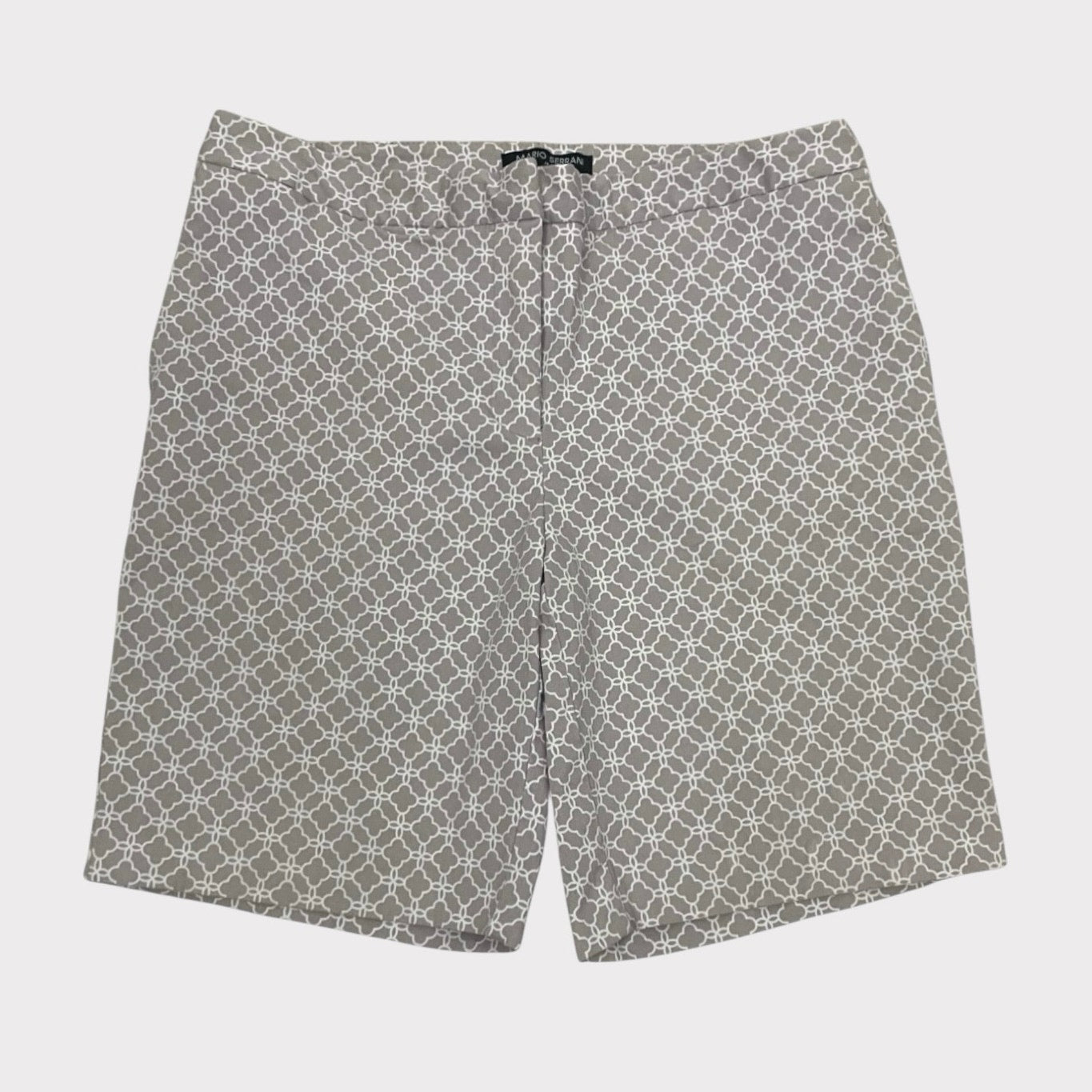 Mario Serrani Quatrefoil Print Midi Shorts