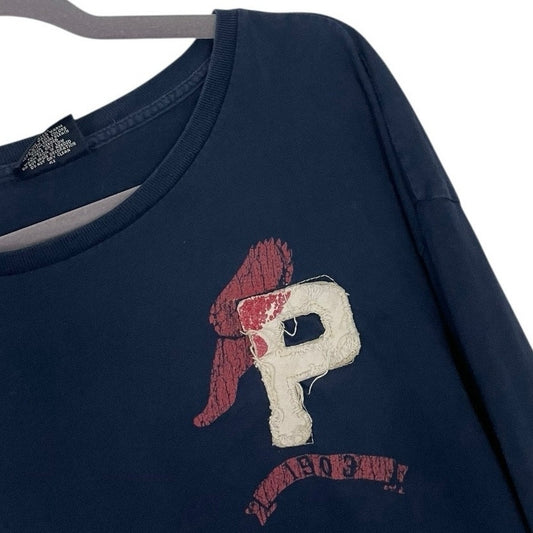 Polo by Ralph Lauren Mens Vintage Navy Blue Long Sleeve Shirt