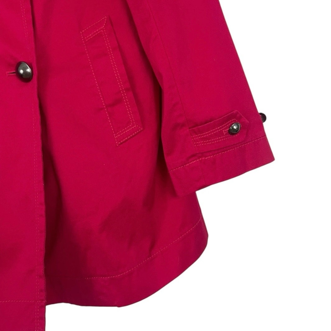 Tommy Hilfiger Vibrant Pink Button Down Collared Coat