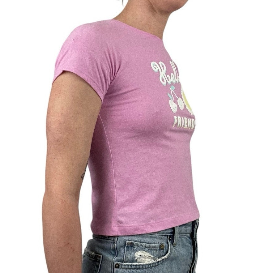 365 Kids Pink Hello Friends Graphic Short Sleeve Tee