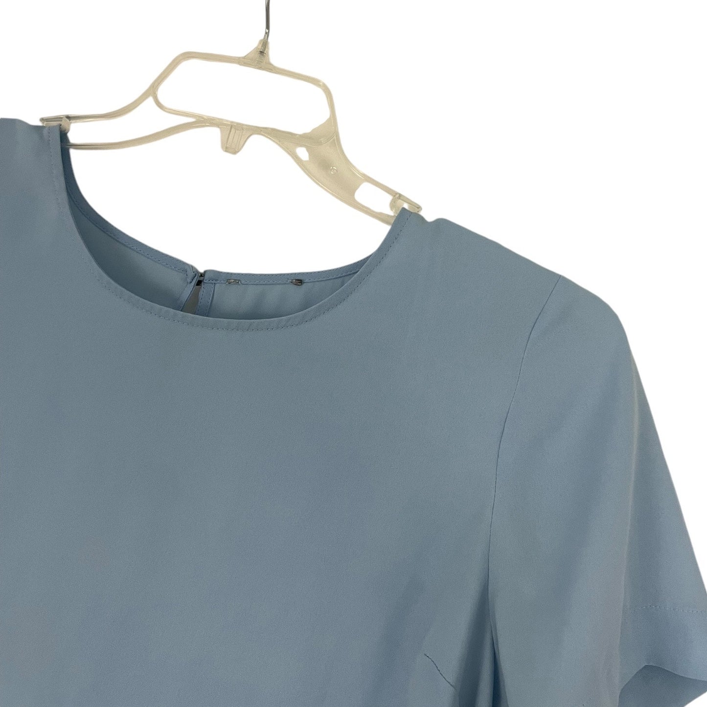 Beautiful Light Blue Short Sleeve Blouse
