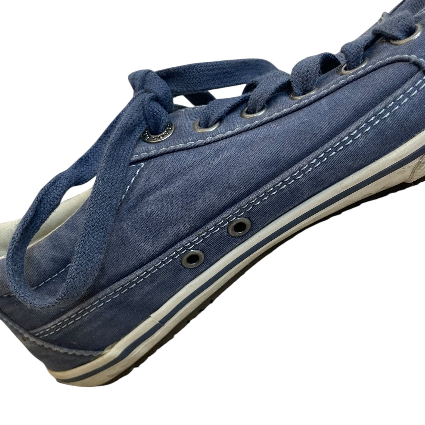 Taos Blue Moc Star Lace Up Low Top Sneakers
