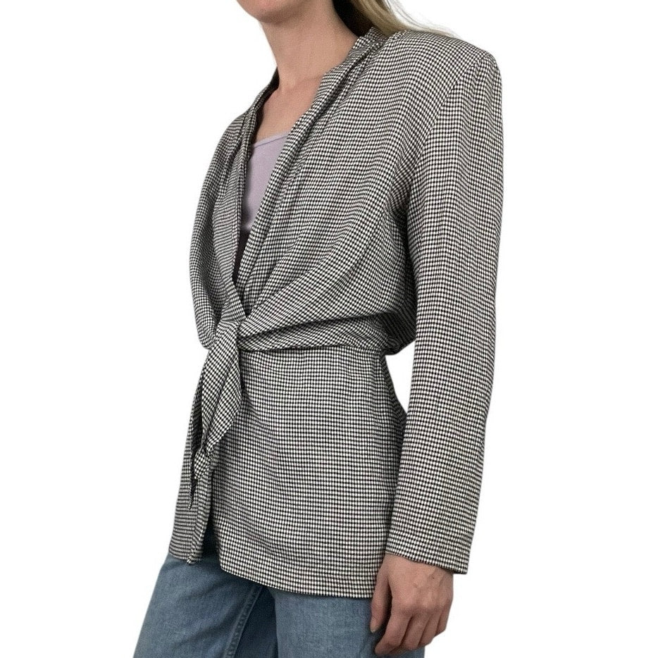 Francine Browner Vintage Black and White Gingham Blazer