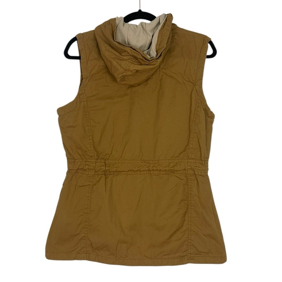YMI Collection Beige Zip Up Hooded Vest
