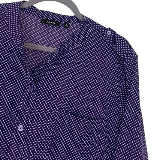 Apt. 9 Purple & White Long Sleeve Button Down Shirt
