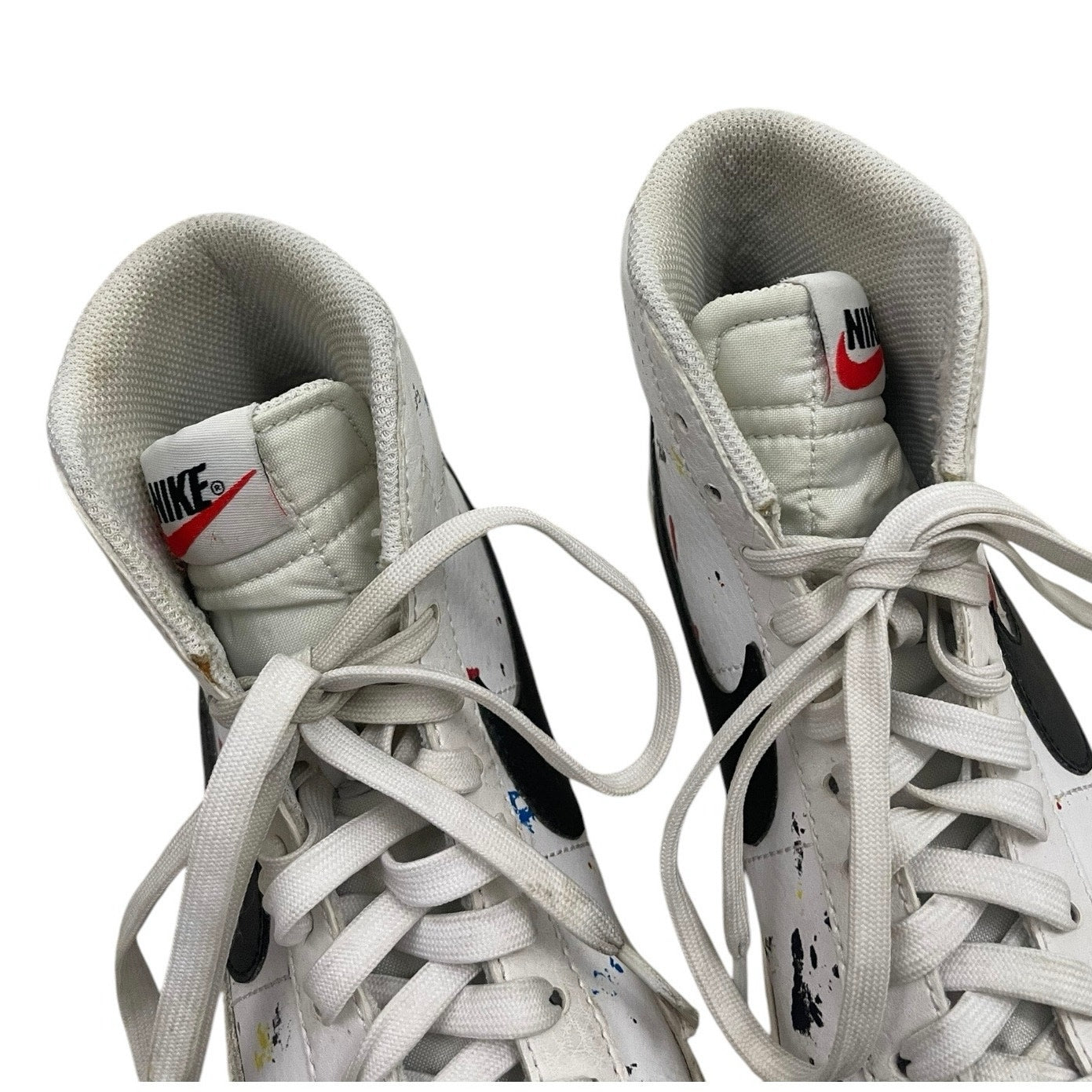 Nike White Colorful Splatter Paint High Top Sneakers