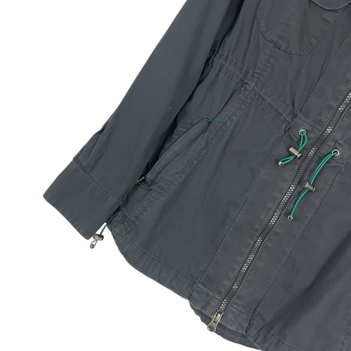 Athleta Grey Hooded Zip Up Jacket
