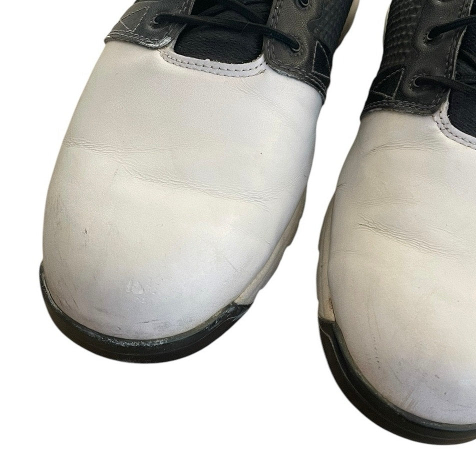Footjoy Mens Black & White Contour Fit Softspikes Golf Shoes