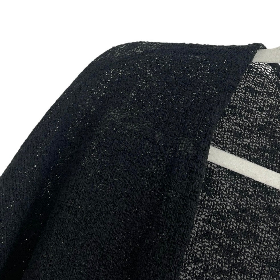 Mossimo Supply Co. Black Knit Quarter Sleeve Cardigan Sweater
