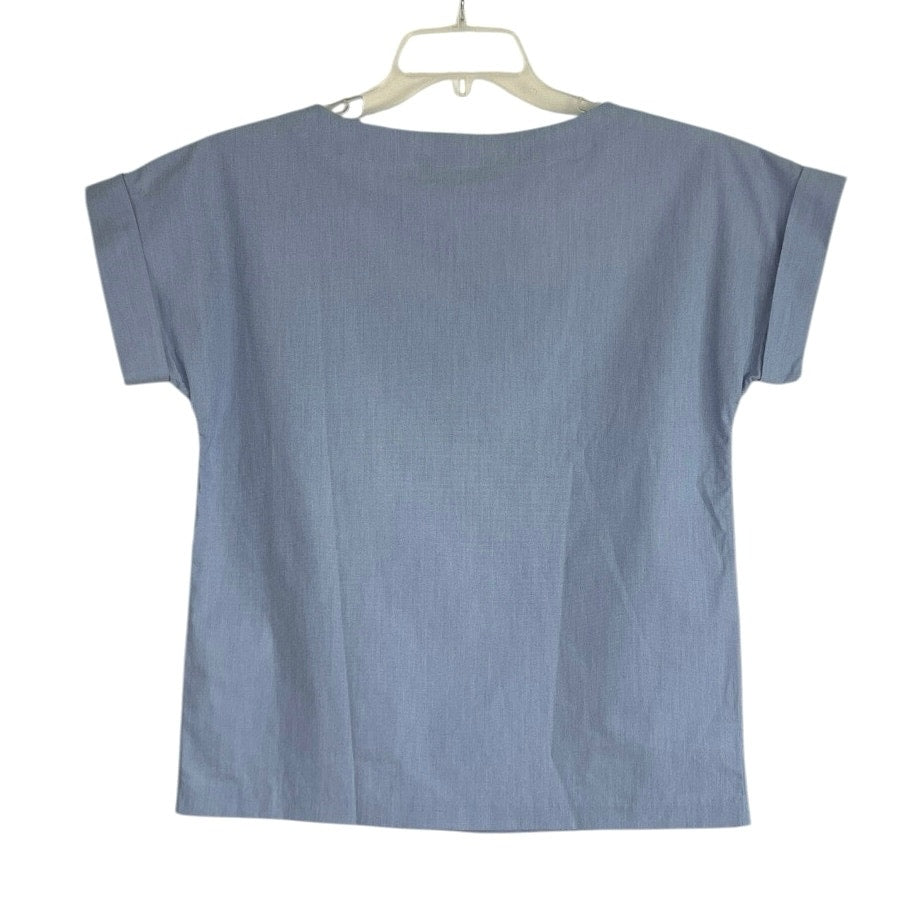 NWT Banana Republic Light Blue Short Sleeve Oversized Blouse