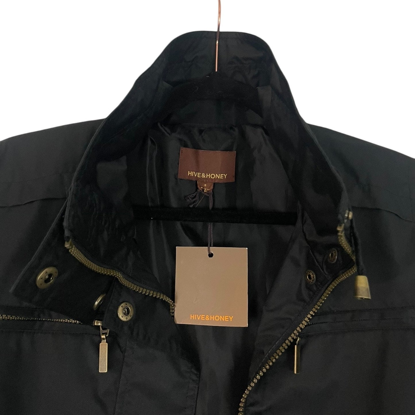 NWT Hive & Honey Black Zip Up Jacket