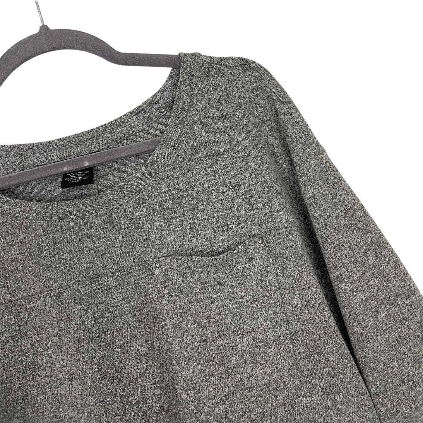 Calvin Klein Jeans Grey Long Sleeve Crewneck Top
