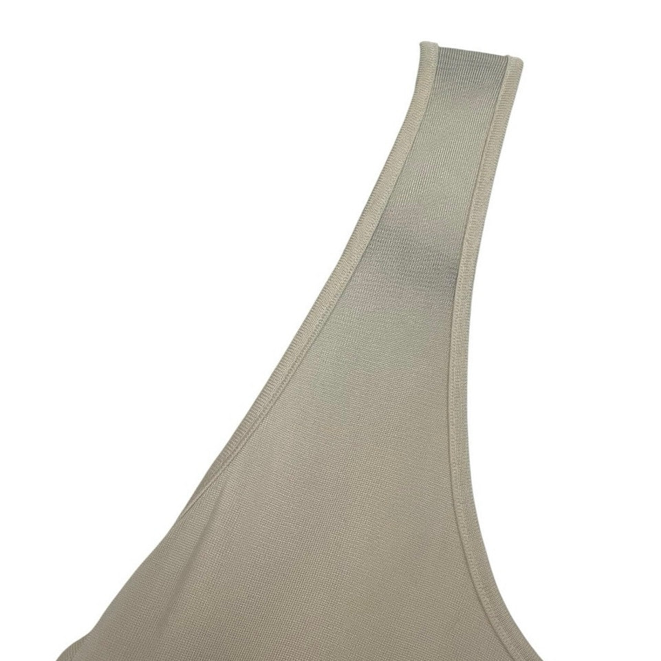 Cream Silky Sheer Tank Top