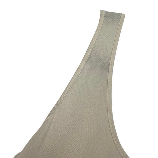 Cream Silky Sheer Tank Top