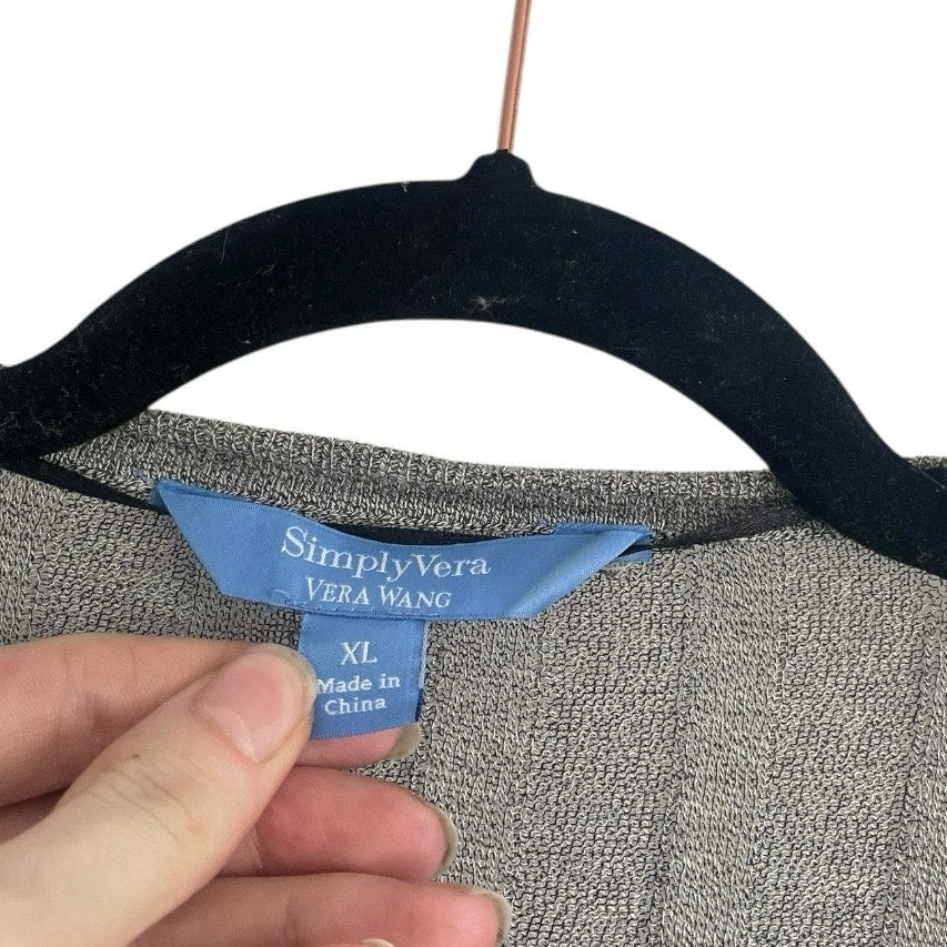 Simply Vera Vera Wang Grey Long Cardigan Sweater