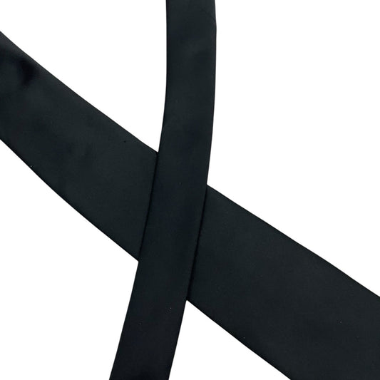 TieMart Mens Silky Black Neck Tie