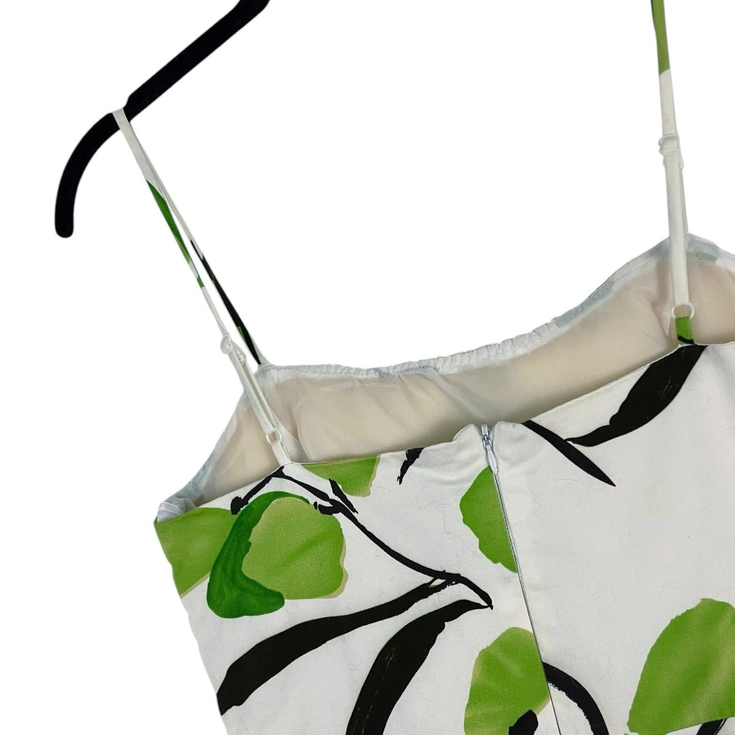 A.P.N.Y Green & White Pear Print A-Line Mini Dress