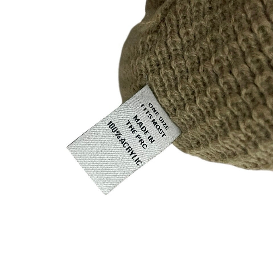 Gigi Pip Beige Waffle Knit Beanie Hat