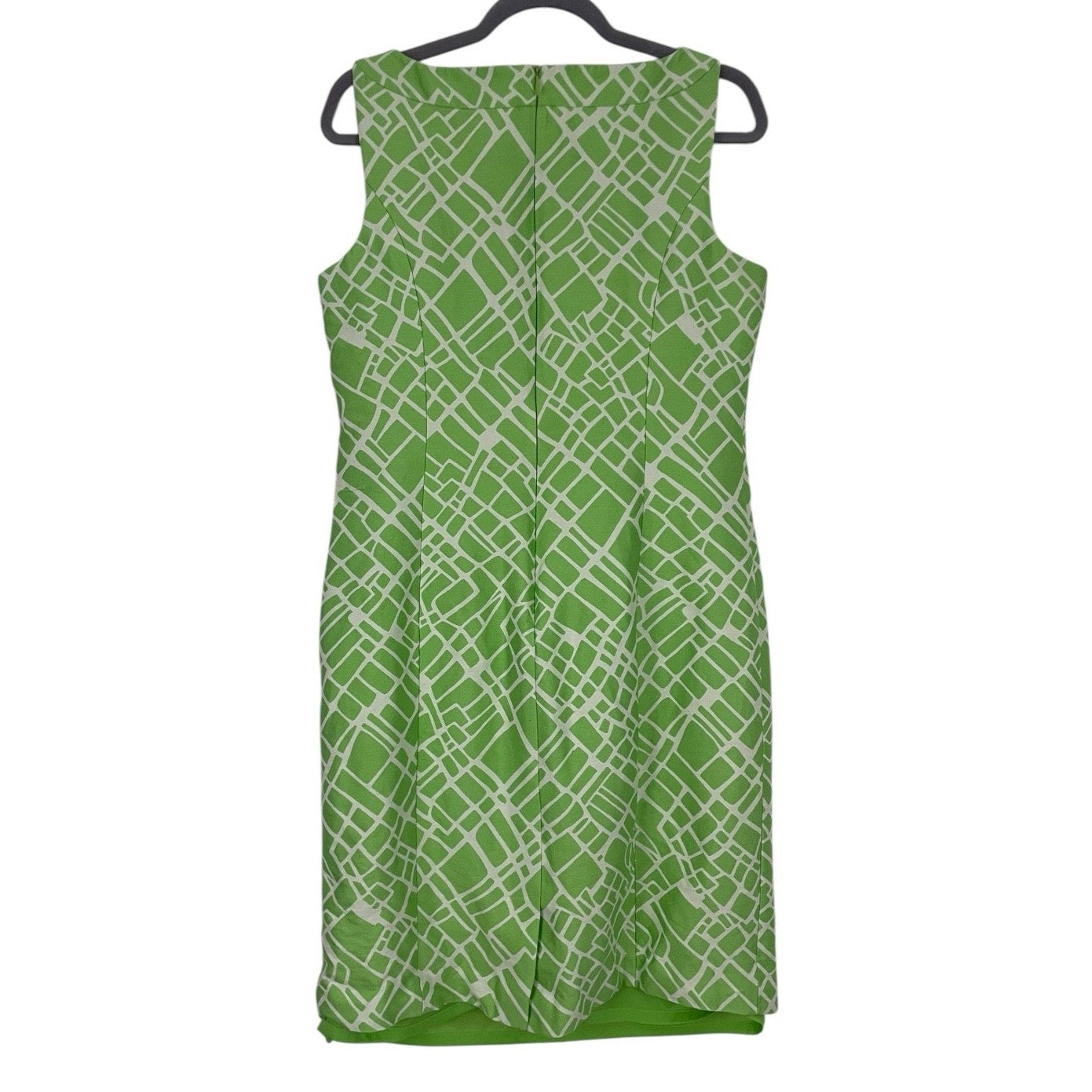Doncaster Lime Green Geometric Dress