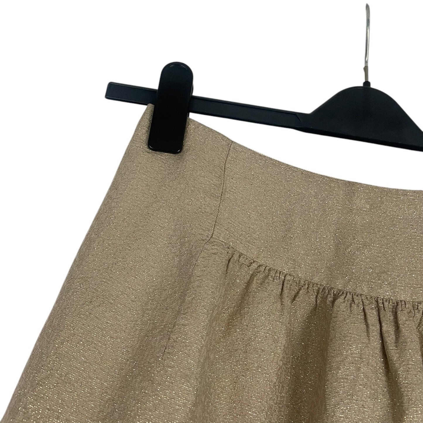 J. Crew Beige Gold Glittery Mini Skirt