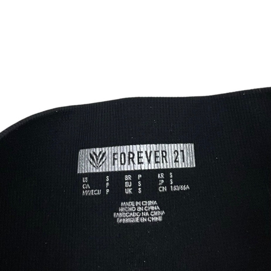 Forever 21 Black Athletic Ribbed Mini Spandex Active Shorts