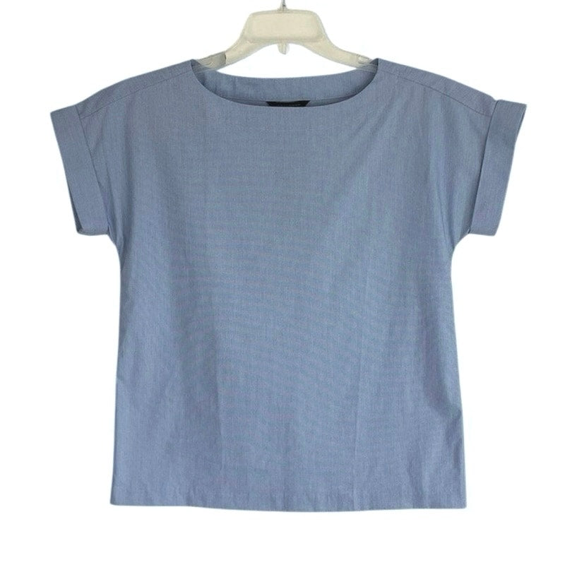 NWT Banana Republic Light Blue Short Sleeve Oversized Blouse
