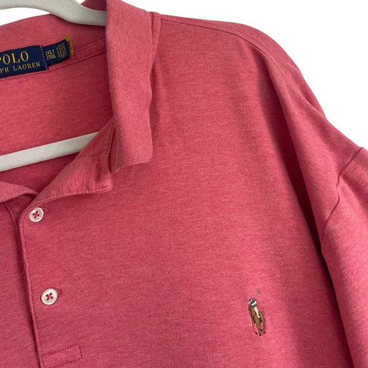 Polo Ralph Lauren Mens Coral Pink Short Sleeve Polo Shirt
