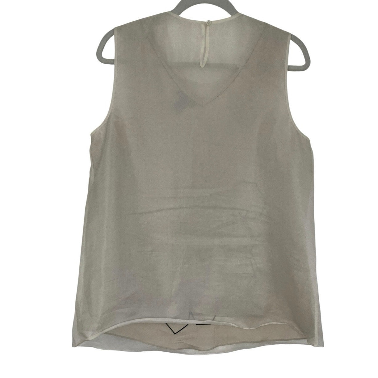 Doncaster Nude Geometric Sheer Layered Tank Top Blouse