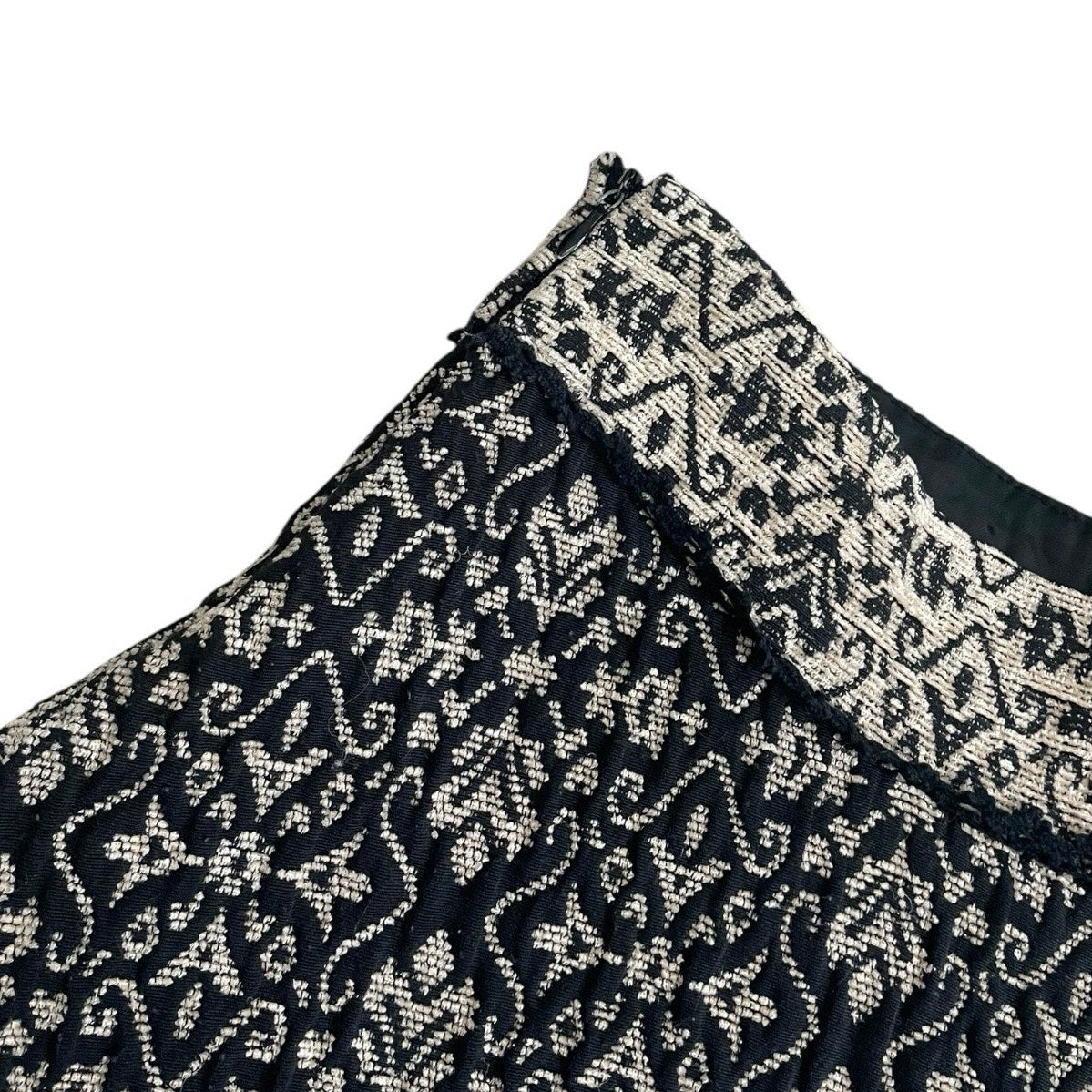 Free People Boho Black and White Mini Skirt