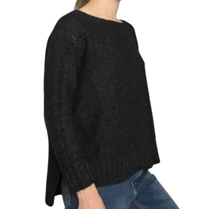 RD Style Dark Grey Knit Crewneck Sweater