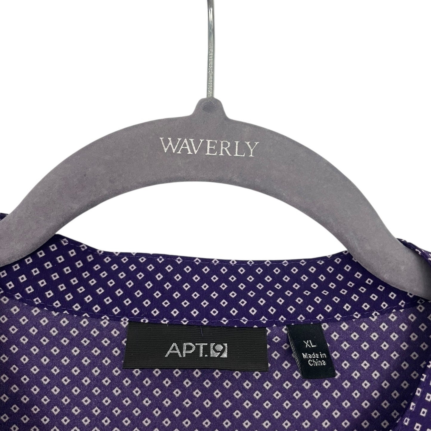 Apt. 9 Purple & White Long Sleeve Button Down Shirt