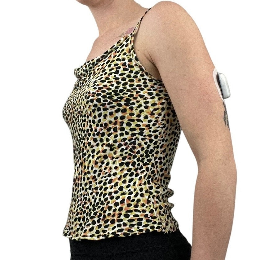 Final Touch Polka Dot Cowl Neck Tank Top