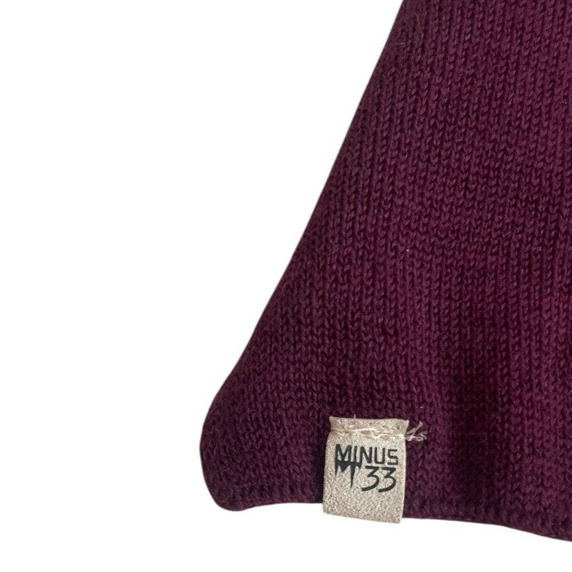 Minus33 Maroon Merino Wool Knit Scarf