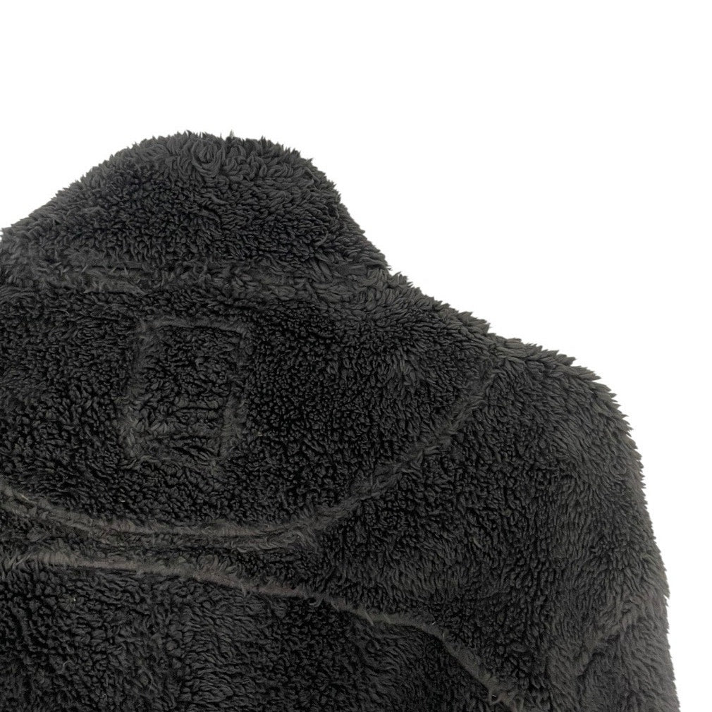 Arctic Point Vintage Fluffy Grey Faux Fur Quarter Zip