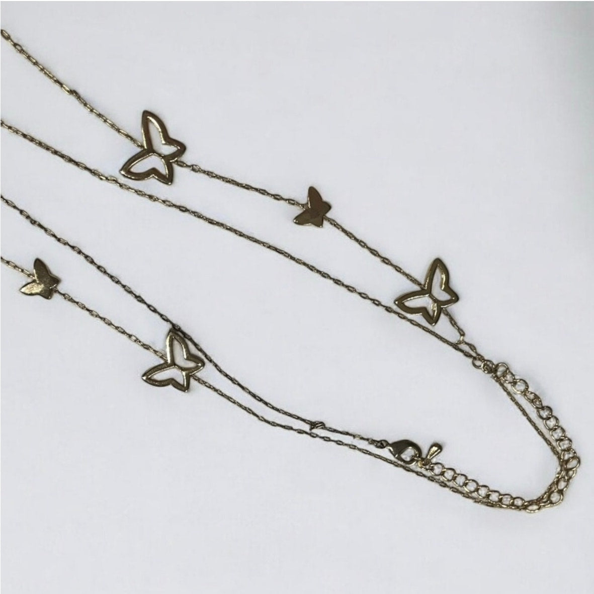 Gold Chain Butterfly Necklace
