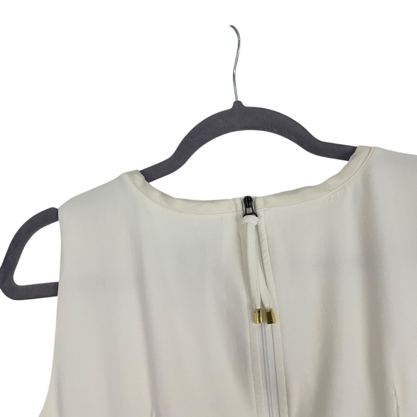 Doncaster White Asymmetrical Tank Top Blouse