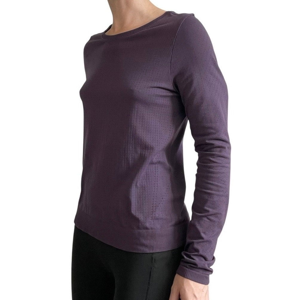 Purple Athletic Long Sleeve Active Top