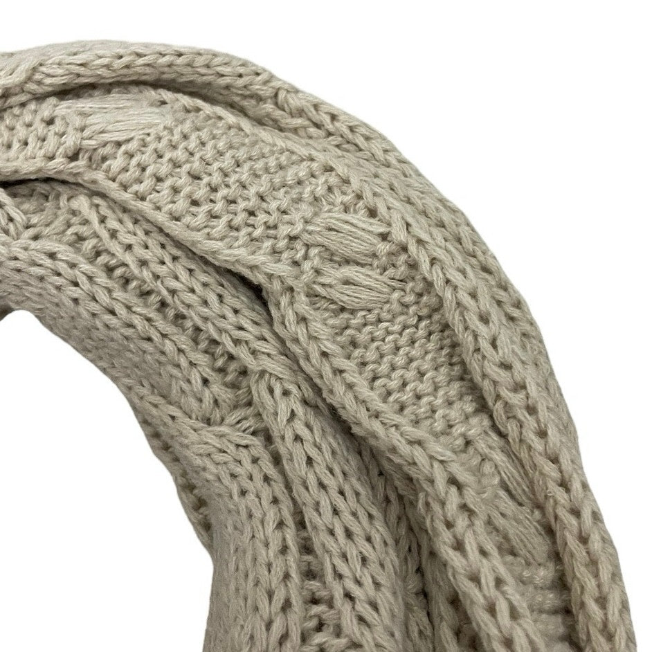 C.C Beige Knit Infinity Scarf