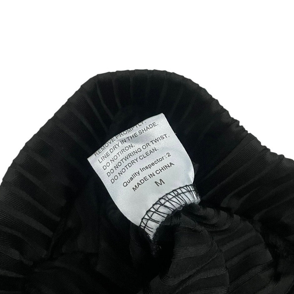 Black Pleated Wide Leg High Rise Palazzo Pants