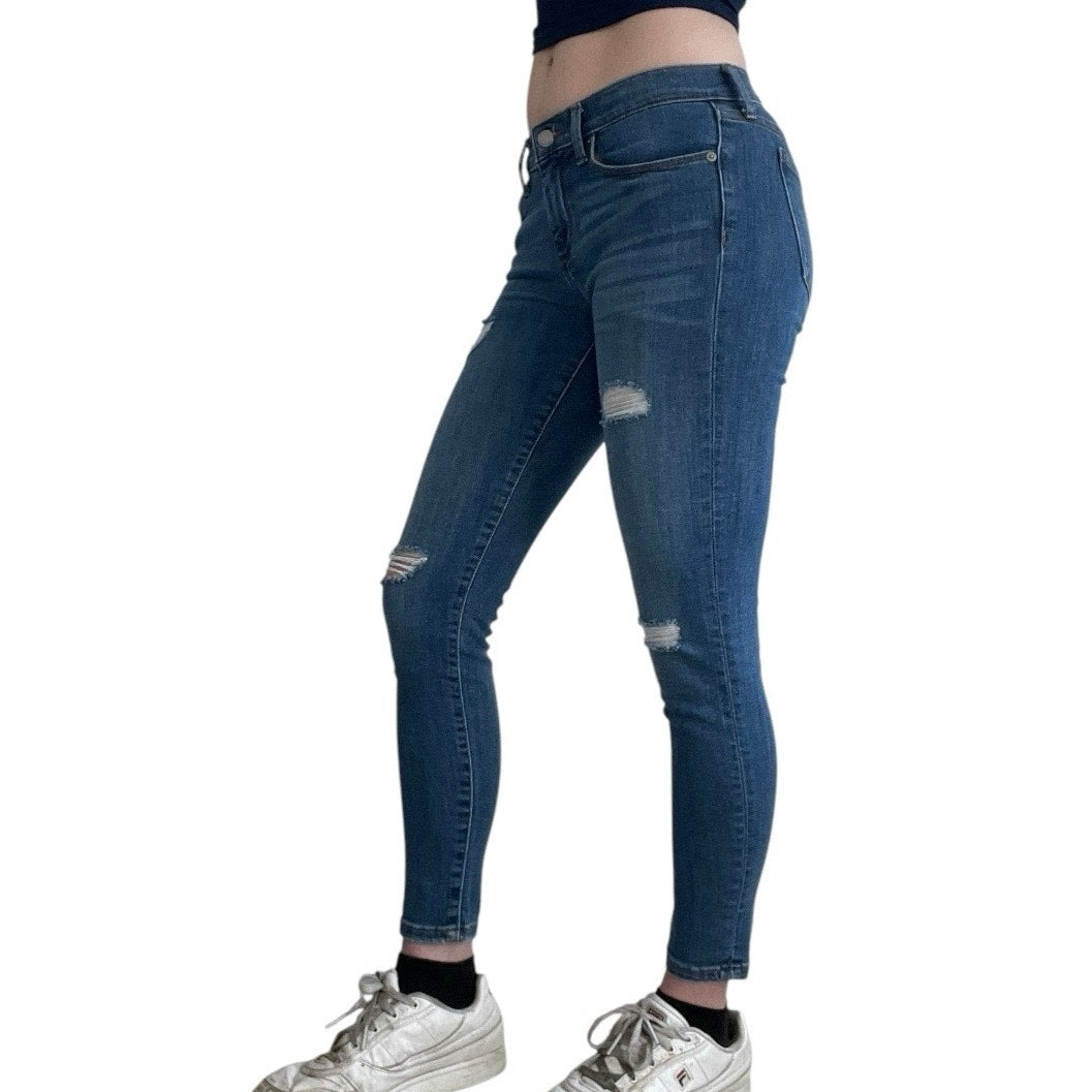 Banana Republic Distressed Skinny Ankle Jeans