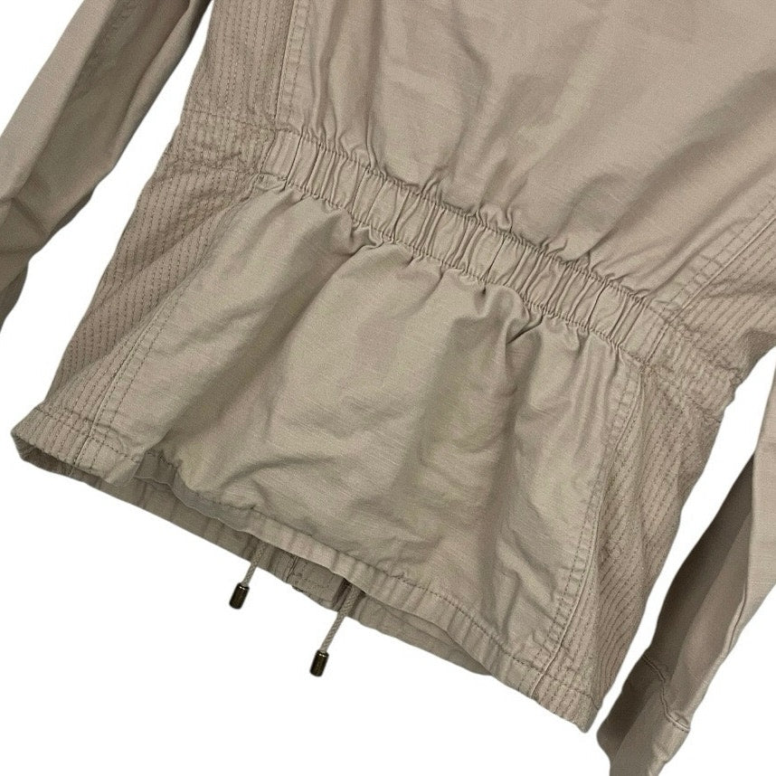 H&M Beige Denim Zip Up Utility Jacket