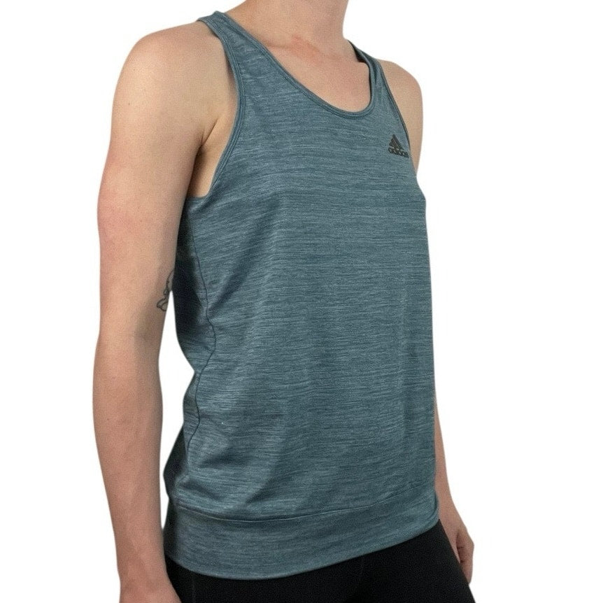 Adidas Athletic Blue Open Back Active Tank Top