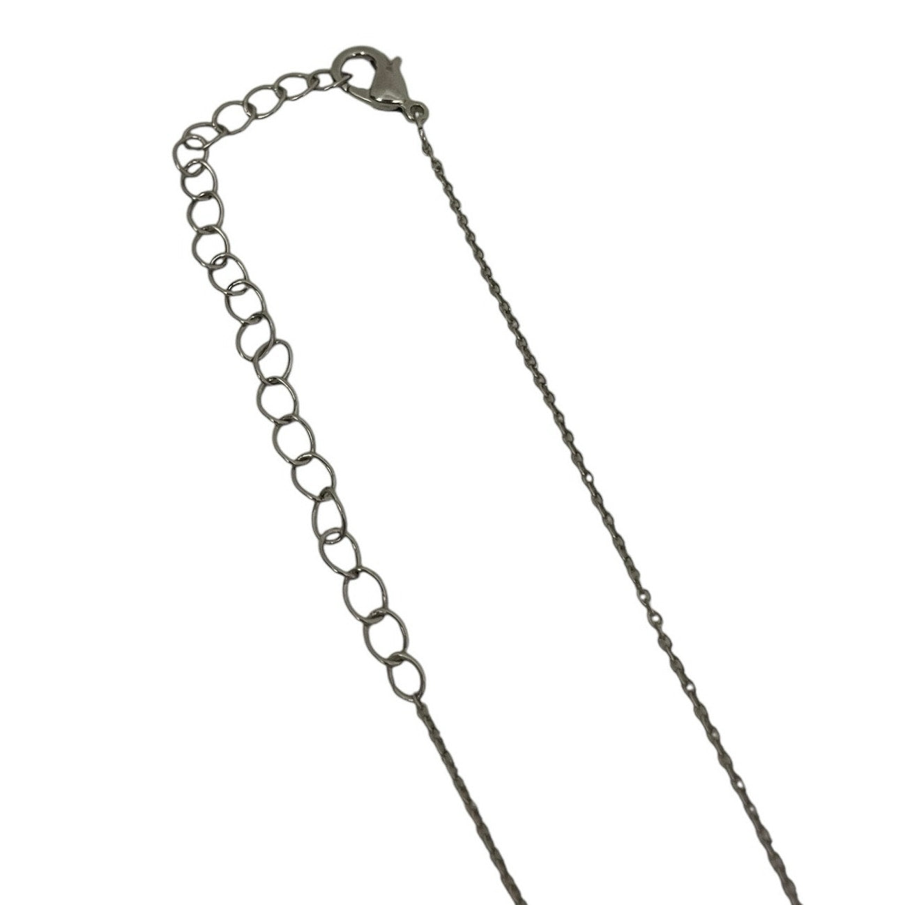 Beautiful Silver Chain Rhinestone Pendant Necklace