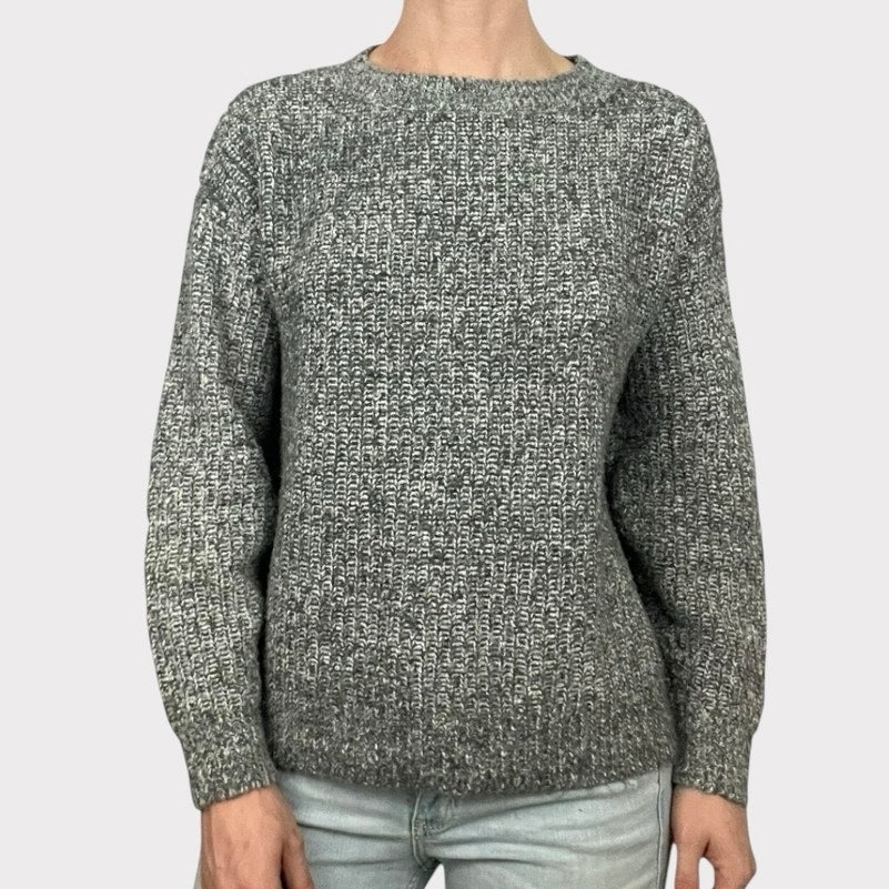Caslon Grey Knit Crewneck Sweater